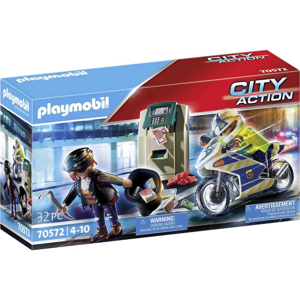 Playmobil City action 70572 Politiemotor achtervolging van de geldrover