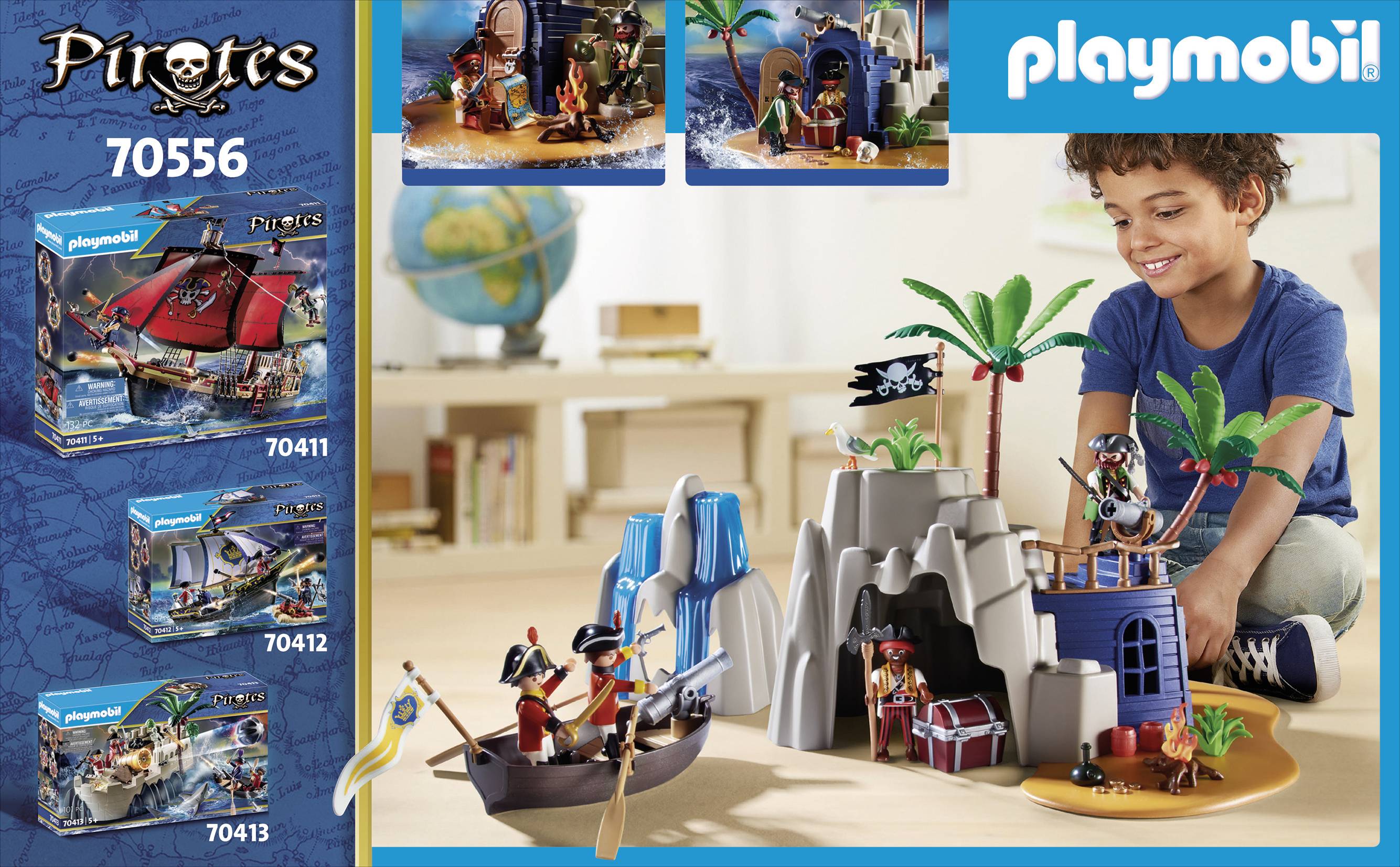 Playmobil® Pirates Pirateninsel mit Schatzversteck 70556-1