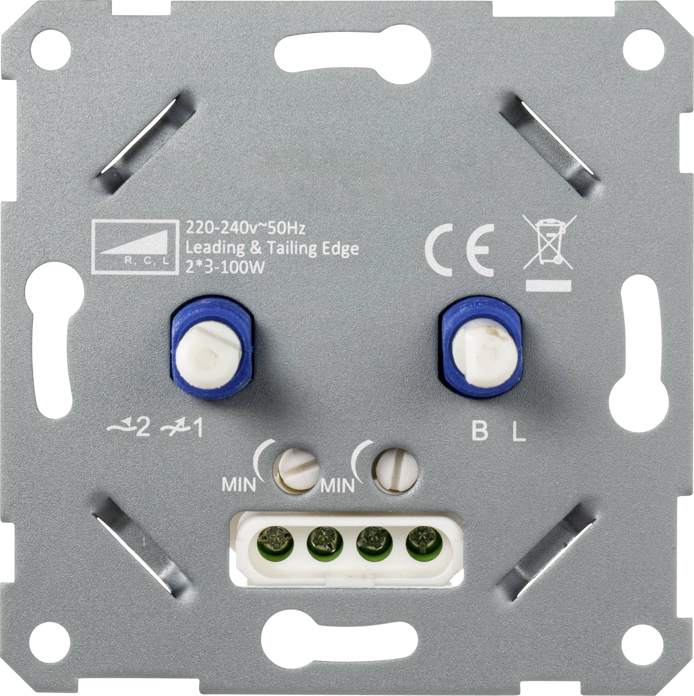 Sygonix SY-4697890 Drehdimmer, Universal-Dimmer Geeignet für Leuchtmittel: Halogenlampe, LED-Lampe, Glühlampe-3