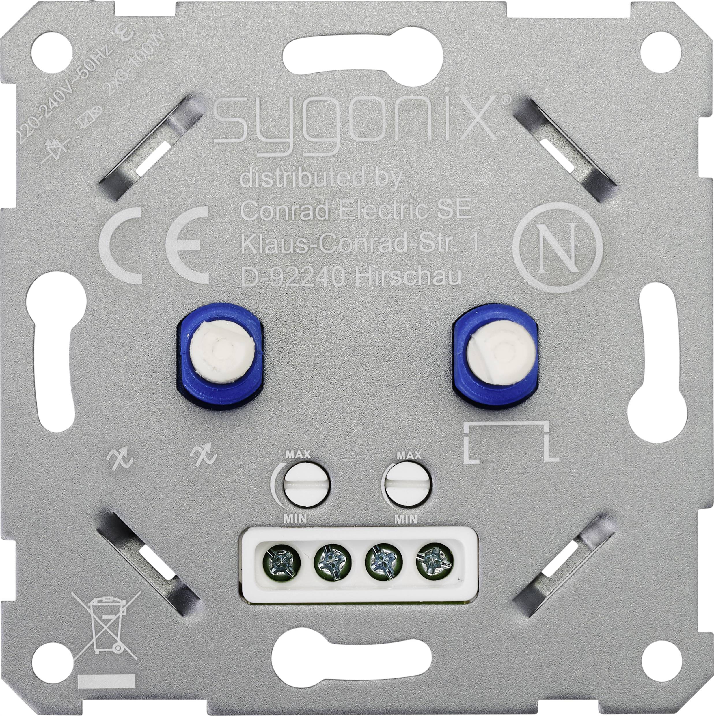 Sygonix SY-4697890 Drehdimmer, Universal-Dimmer Geeignet für Leuchtmittel: Halogenlampe, LED-Lampe, Glühlampe-6