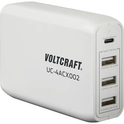 Image of VOLTCRAFT UC-4ACX002 VC-11744745 USB-Ladegerät Steckdose Ausgangsstrom (max.) 3400 mA 4 x USB, USB-C™ Buchse (Power