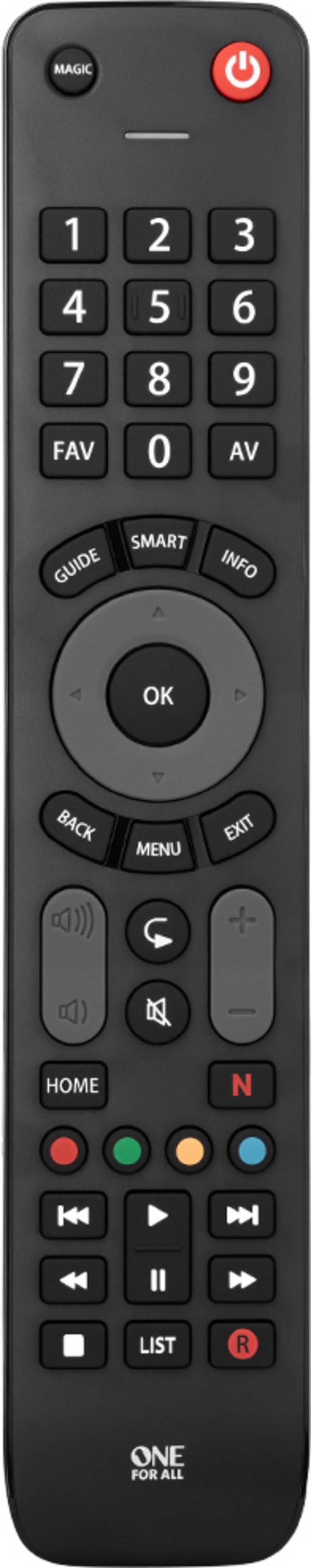 One For All Evolve TV Universal Fernbedienung Schwarz