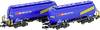 Hobbytrain H23485 N 2tlg. Silowagen Uacs blau "Lebensmittel" der SBB