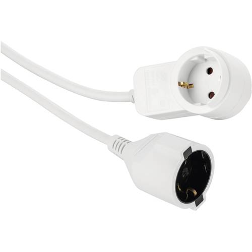 Thumbnail - hama 00133801 Schutzkontakt-Verlängerungskabel Powerplug, Zusatzsteckdose, 3,0 m, Weiß