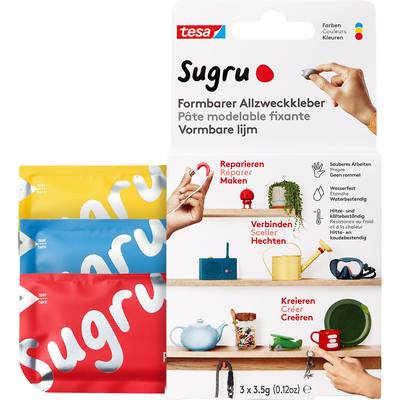 tesa Sugru Klebeknete 41233-00001-00 Rot, Blau, Gelb 3 St.