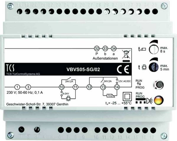 TCS TÜR Control VBVS05-SG/02 Türsprechanlagen-Zubehör Kabelgebunden Netzteil Mehrfarbig