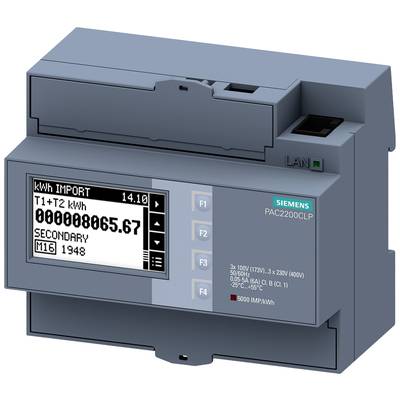 Ein digitaler Stromzähler zeigt 'kWh IMPORT' mit einem Wert von 00088065,67. Es gibt Tasten für Funktionen und ein LAN-Anschluss.