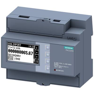 Elektrizitätszähler mit digitalem Display zeigt kWh Import an; detaillierte Anzeige von T1+T2 kWh, aktuellem Wert und Seriennummer.