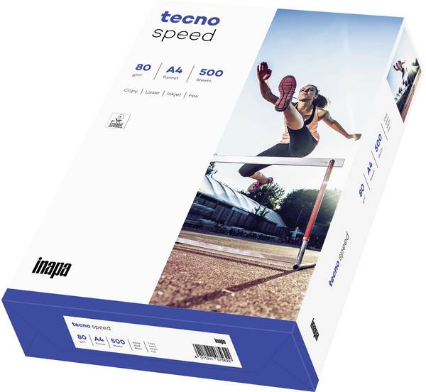 Inapa Tecno Speed 2100011521 Universal Druckerpapier Kopierpapier DIN A4 80 g/m² 500 Blatt Weiß