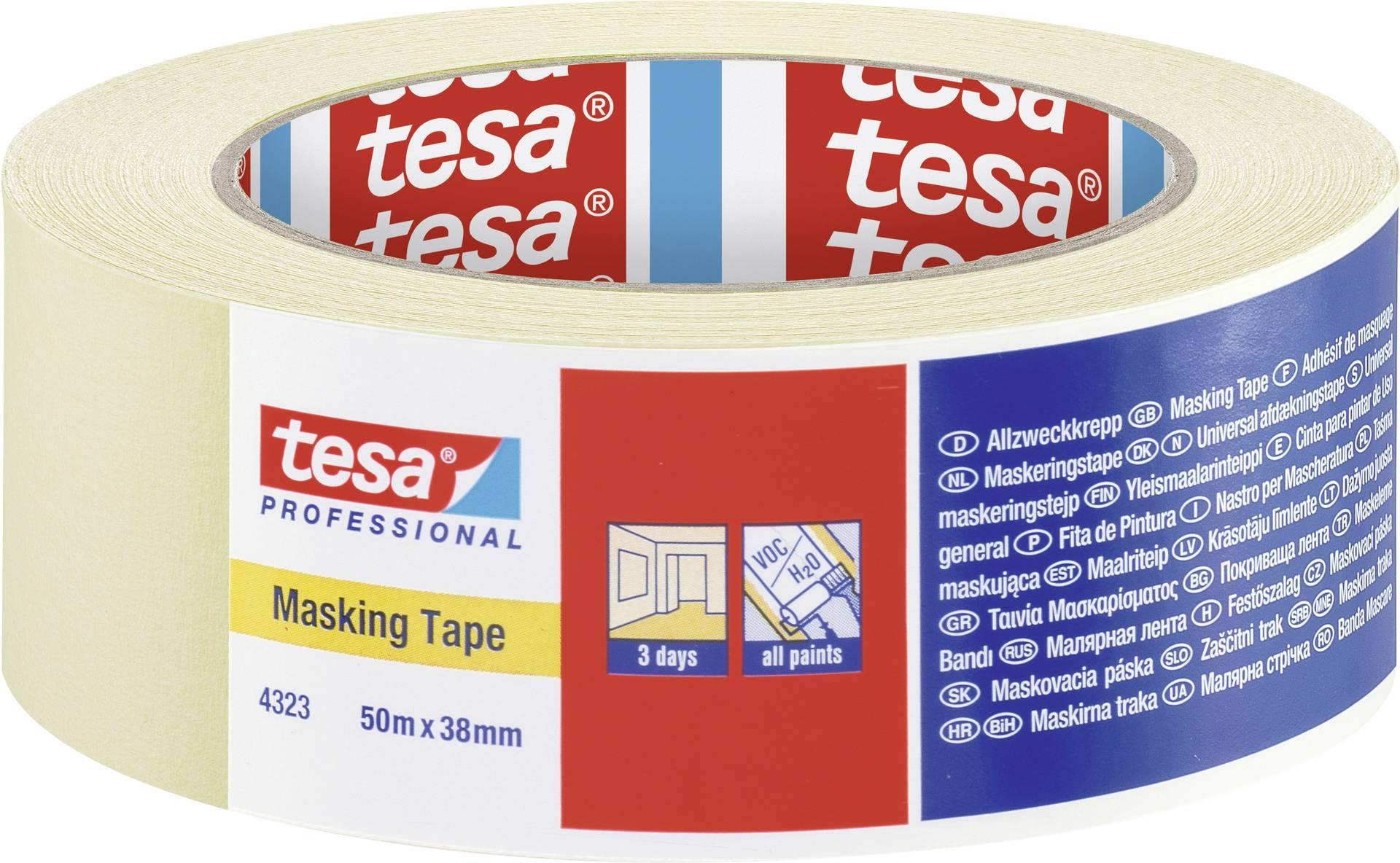 TESA 04323-00043-00 Kreppband tesa® Krepp Beige (L x B) 50 m x 38 mm 1 St.