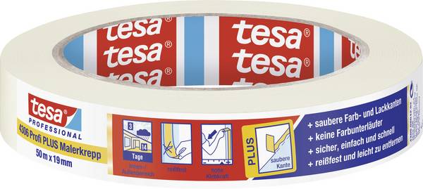 tesa PREMIUM 04306-00042-02 Kreppband tesakrepp® Beige (L x B) 50 m x 19 mm 1 St.