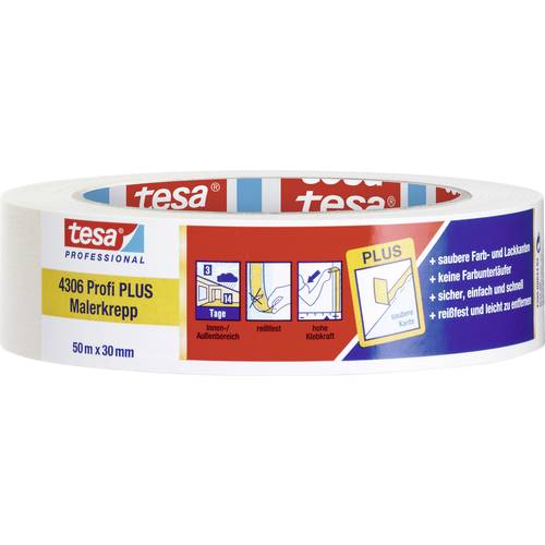 tesa PREMIUM 04306-00044-02 Kreppband tesakrepp® Beige (L x B) 50 m x 30 mm 1 St.
