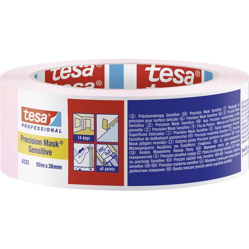Thumbnail - tesa PRECISION SENSITIVE 04333-00020-02 Kreppband Präzisionskrepp® Hellrosa (L x B) 50 m x 38 mm 1 St.