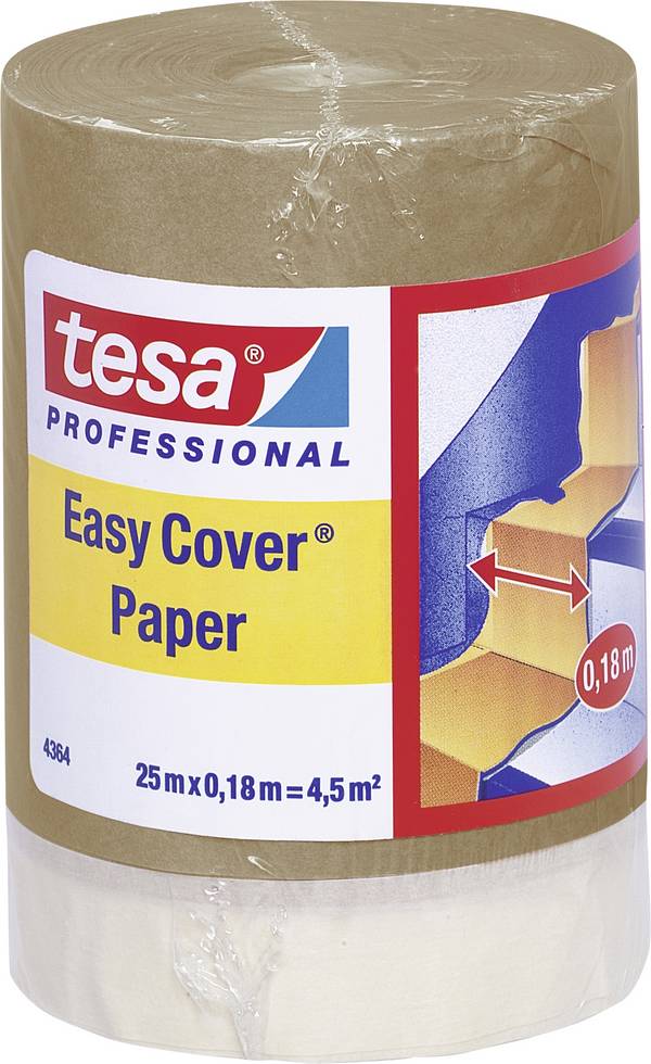 tesa  04364-00001-01 Abdeckpapier tesa Easy Cover® Hellbraun (L x B) 25 m x 18 cm 1 St.