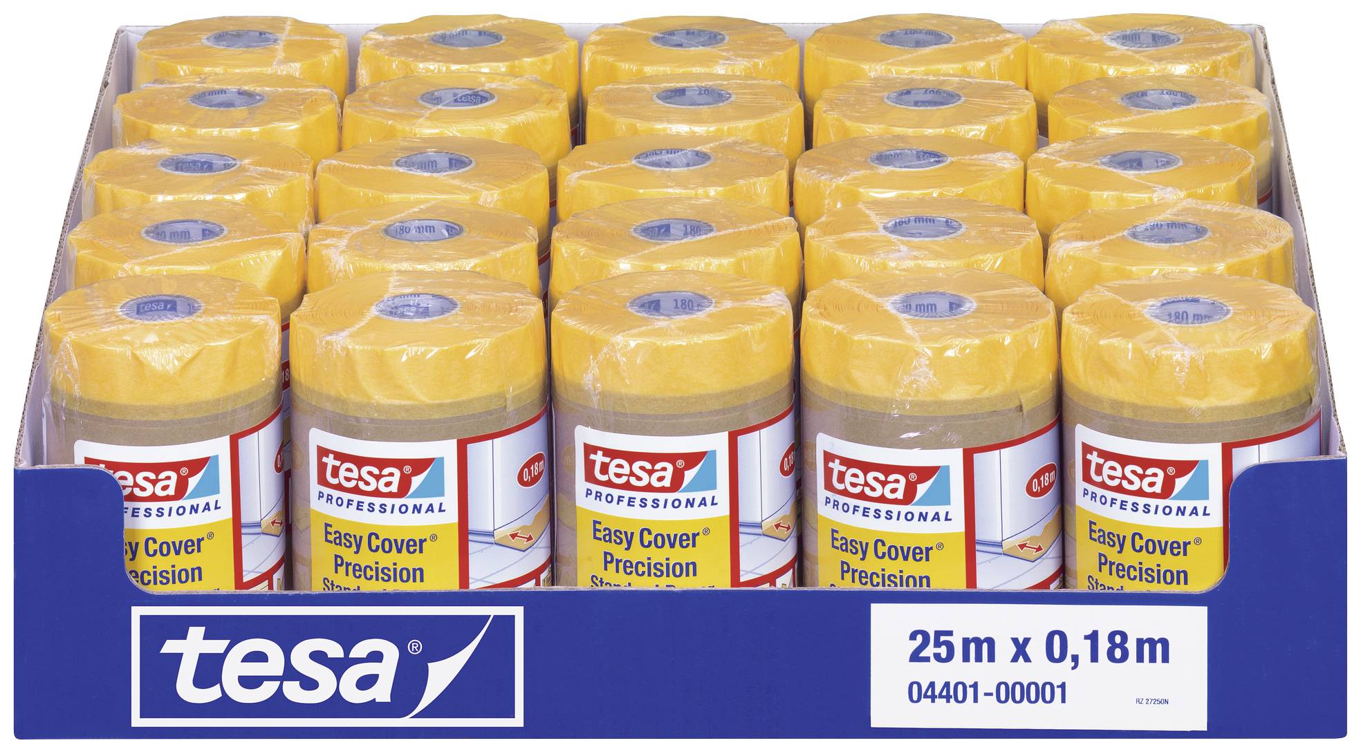 Odrazová fólie za topení tesa 04401-00001-00, (d x š) 25 m x 18 cm, akrylát, oranžová, 1 ks