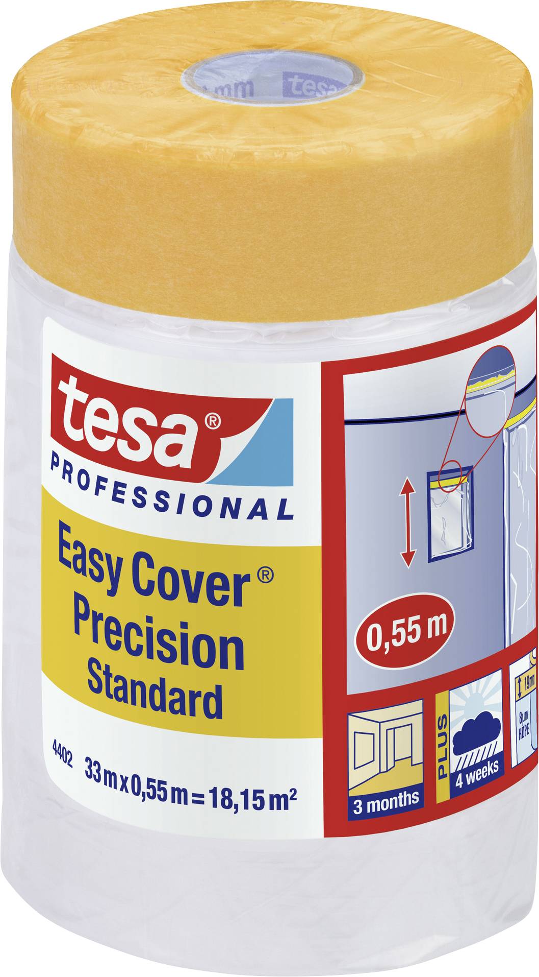 TESA 04402-00003-01 Abdeckfolie Easy Cover® (L x B) 33 m x 55 cm 1 Stück (04402-00003-01)