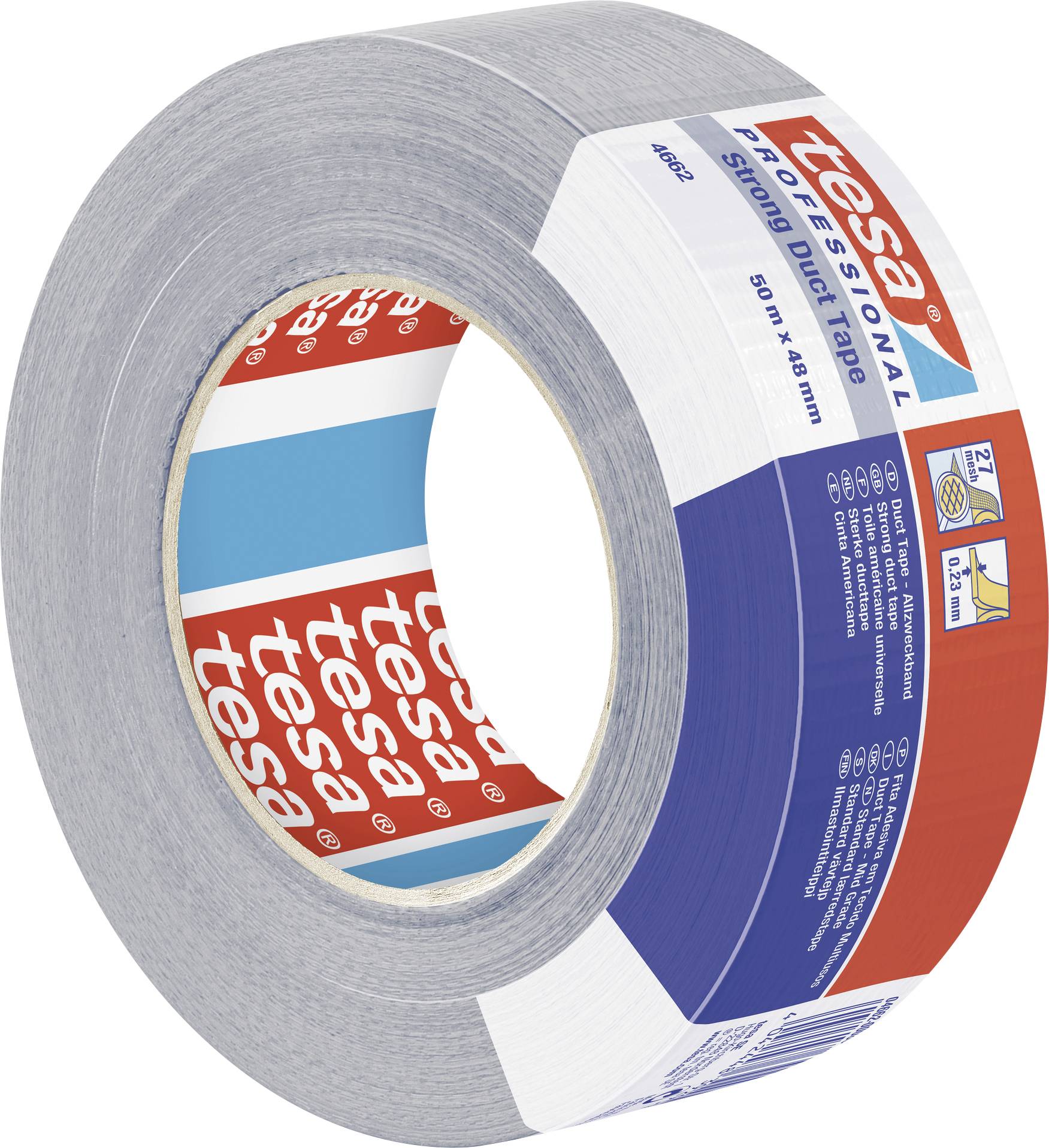 tesa STRONG 04662-00086-02 Gewebeklebeband tesa® Professional Silber (L x B) 50 m x 48 mm 1 St.-1