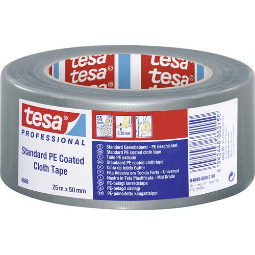 tesa 04688-00047-00 Reparaturband tesa® Professional Silber (L x B) 25 m x 50 mm 1 St.