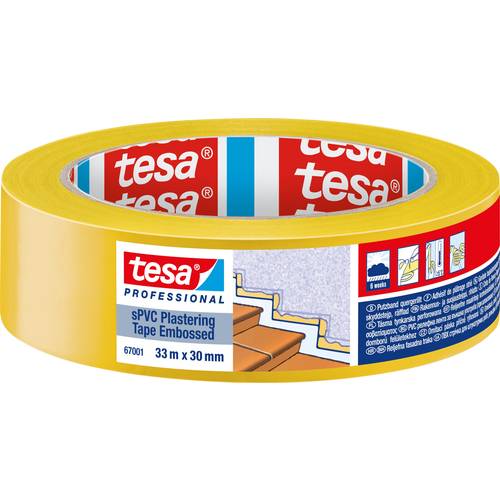 tesa SPVC EMBOSSED 67001-00000-00 Putzband tesa® Professional Gelb (L x B) 33 m x 30 mm 1 St.