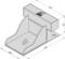 Technische CAD-Zeichnung eines Metallbauteils mit Maßen 160 x 100 x 200 mm. Zeigt eine rechteckige Basis mit vertikalen Halterungen.