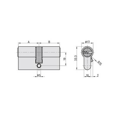Basi VB5000-0515 Profil-Doppelzylinder 35 / 45mm