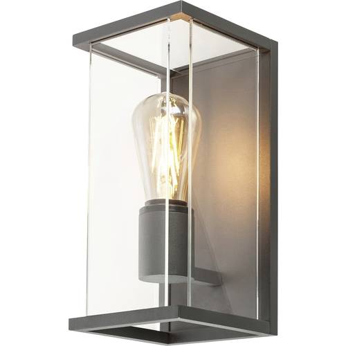 SLV QUADRULO 1002403 Außenwandleuchte E27 Anthrazit, Klar