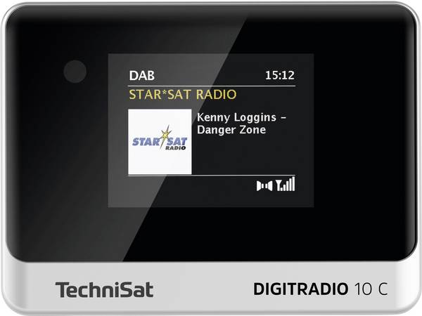 TechniSat DIGITRADIO 10 C Tischradio DAB+, UKW Bluetooth®  Inkl. Fernbedienung, Weckfunktion Schwarz/Silber