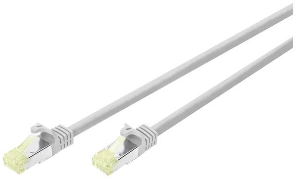 Digitus DK-1644-A-030CL RJ45 Patchkabel CAT 6a S/FTP 3.00 m Grau Geschirmt, Halogenfrei, doppelt geschirmt 1 St.
