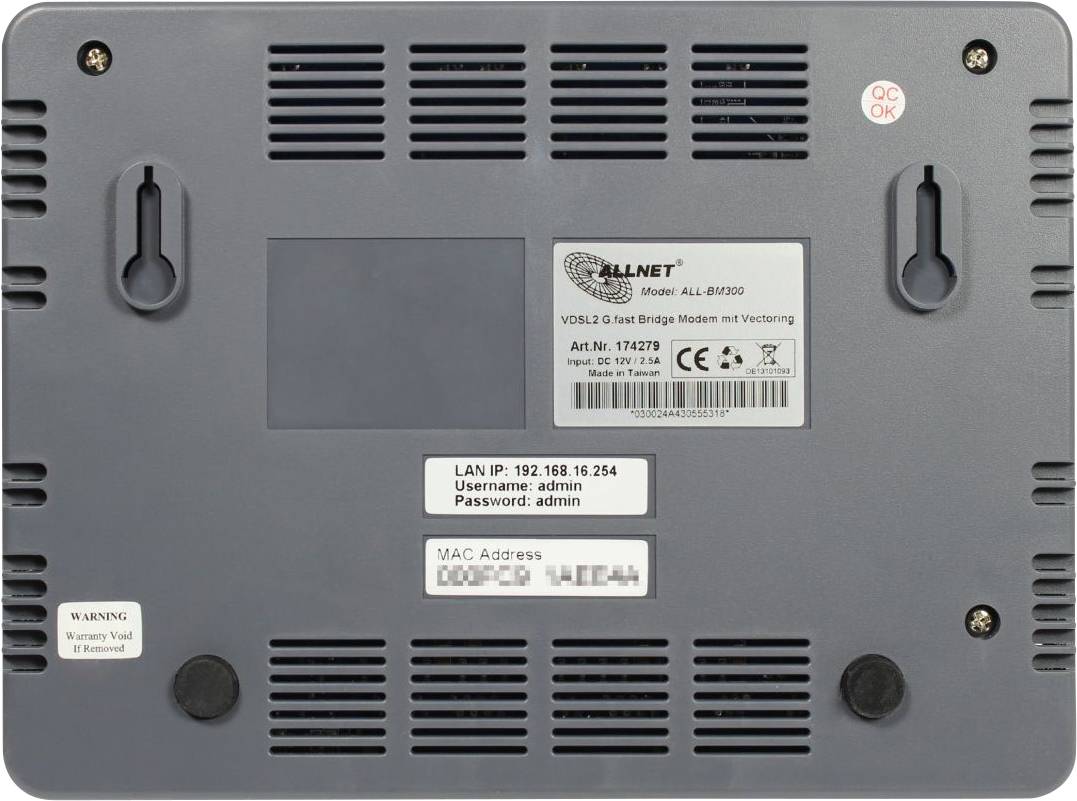 ALLNET Punkt-zu-Punkt Modem VDSL g.fast Bundle bestehend aus - 1,5 Gbps --3