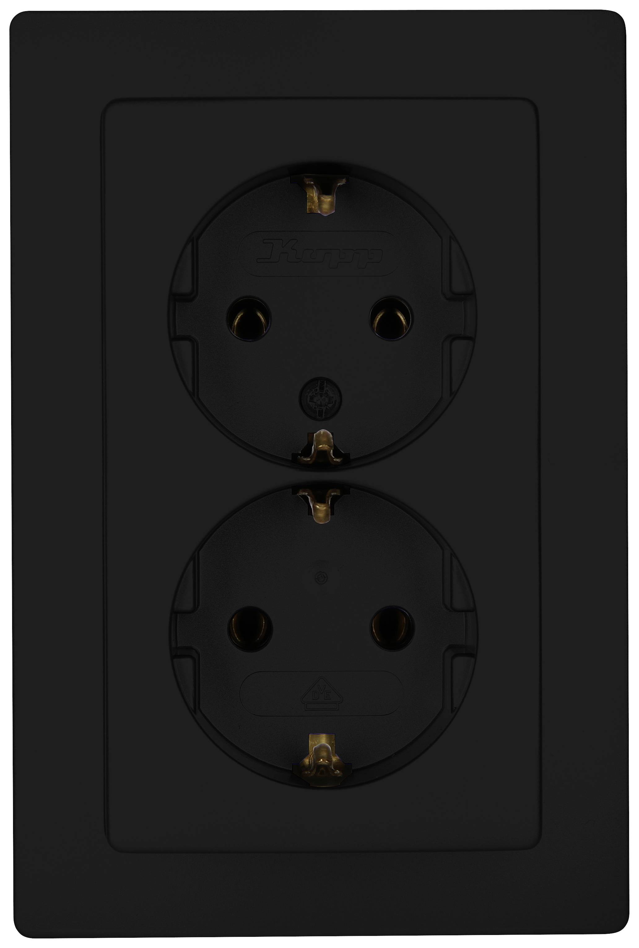 Kopp Einsatz Steckdose Paris Schwarz (matt) 920950089 1 St.