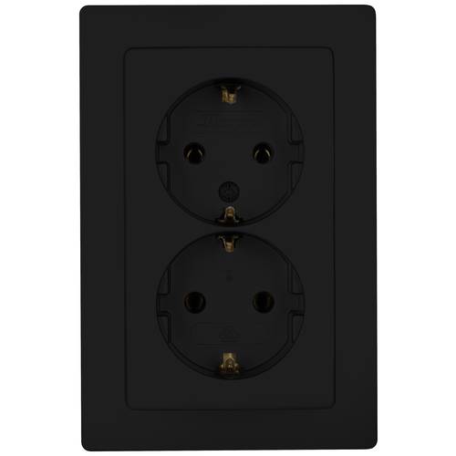 Kopp Einsatz Steckdose Paris Schwarz (matt) 920950089 1 St.