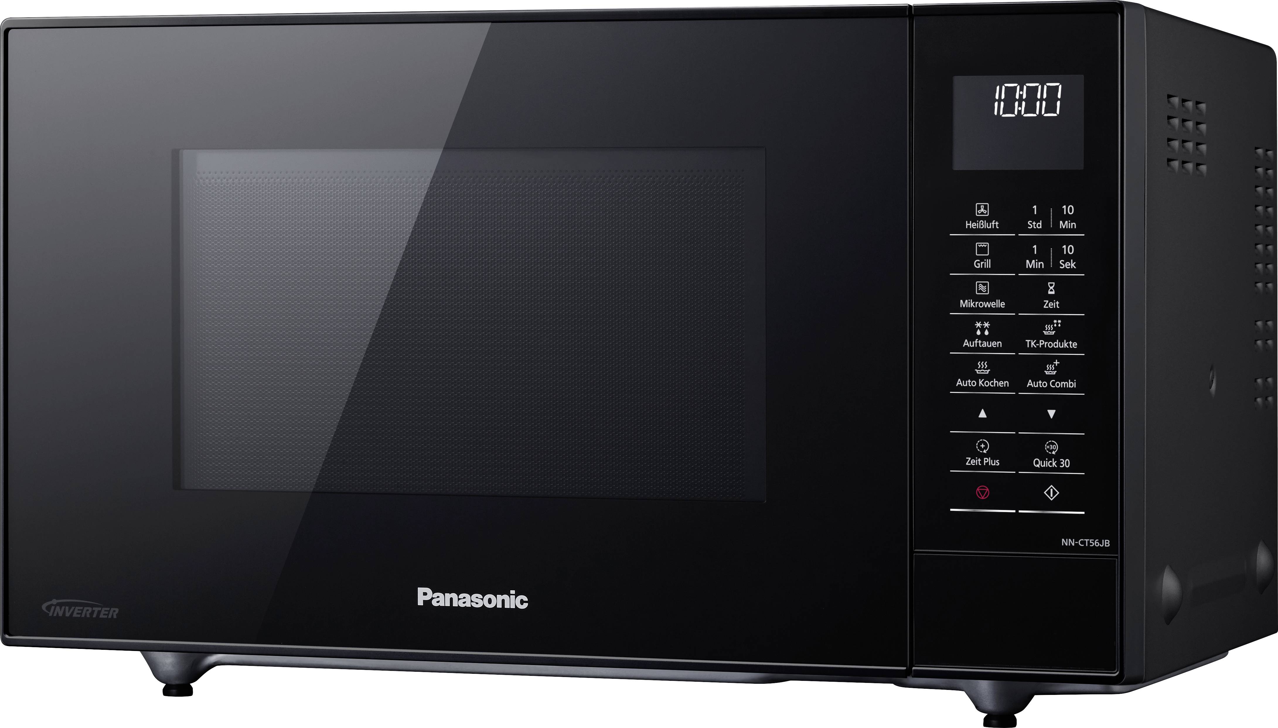 Panasonic NN-CT56 Mikrowelle (1000 Watt, mit Grill und Heißluft, Inverter  Mikrowelle, 27 Liter, geringe Bautiefe) schwarz : : Küche,  Haushalt & Wohnen