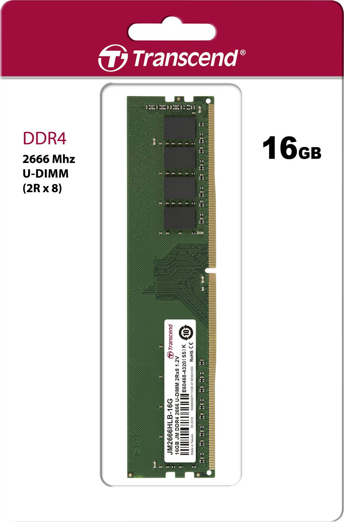 Transcend JetRAM - DDR4 - Modul - 16 GB - DIMM 288-PIN-1