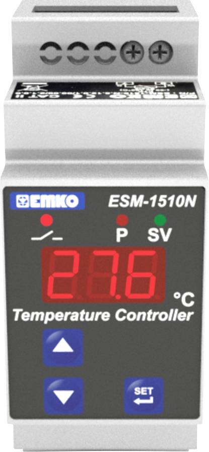 EMKO ESM-1510-N 2-Punkt-Regler Temperaturregler Pt100 -50 bis 400 °C Relais 5 A (L x B x H) 62