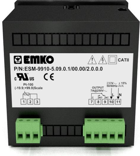 Elektronisches Gerät, wahrscheinlich ein Strom- oder Spannungswandler, mit technischen Spezifikationen auf der Vorderseite.
