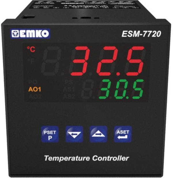 Emko ESM-7720.5.20.0.1/01.02/0.0.0.0 2-Punkt, P, PI, PD, PID Temperaturregler Pt100, J, K, R, S, T -200 bis 1700 °C Relais 5 A, SSR (L x B x H) 95 x 72 x 72 mm