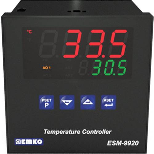 Emko ESM-9920.5.20.0.1/01.02/0.0.0.0 2-Punkt, P, PI, PD, PID Temperaturregler Pt100, J, K, R, S, T -200 bis 1700 °C Rela...
