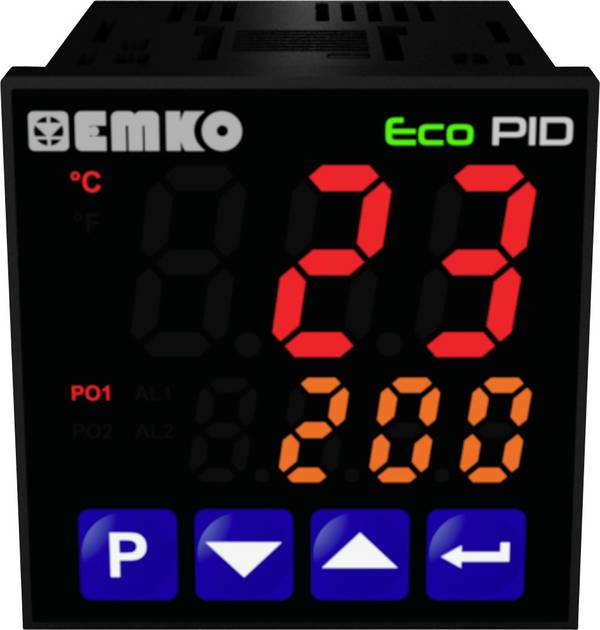 Emko ecoPID.4.6.1R.S.0 Temperaturregler Pt100, J, K, R, S, T, L -199 bis +999 °C Relais 5 A, SSR (L x B x H) 90 x 48 x 48 mm