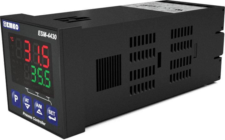 Ein digitaler Prozessregler zeigt eine Ist-Temperatur von 31,5°C und eine Soll-Temperatur von 35,5°C an.