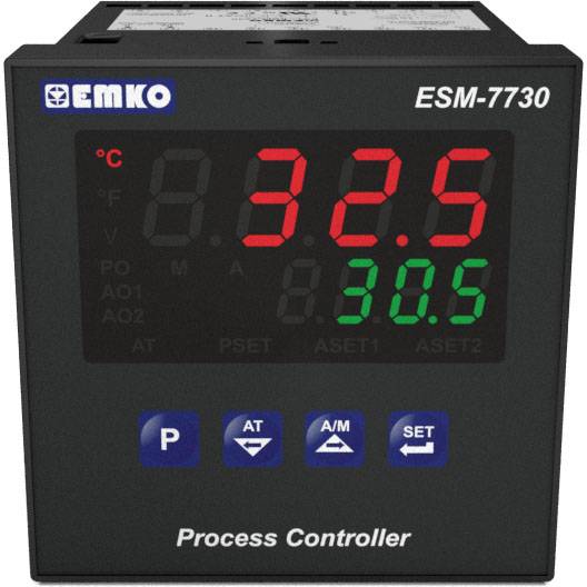 Emko ESM-7730.2.20.0.1/01.02/0.0.0.0 2 points, P, PI, PD, PID Régulateur universel Pt100, L, J, K, R, S, T, B, E, N, C