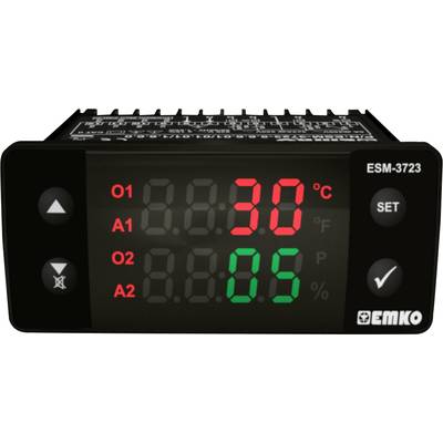 Ein digitales Temperaturregler-Display zeigt '30°C' in rot und '05%' in grün an. Tasten für Einstellung und Bedienung sind sichtbar.