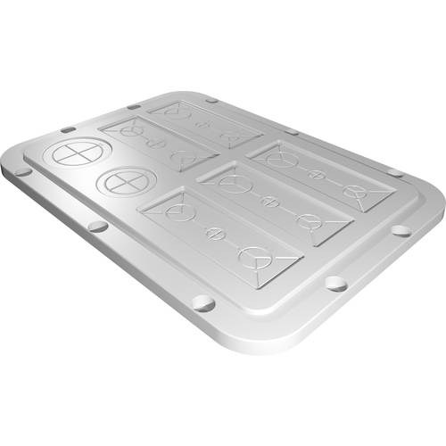 Rittal AX 2565.200 2565200 Flanschplatte (L x B) 221 mm x 301 mm Kunststoff Grau 1 St.