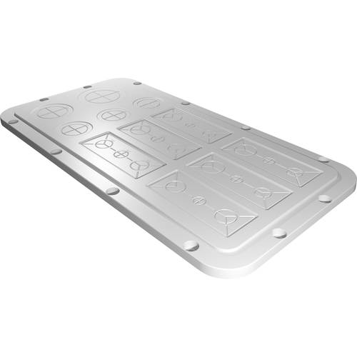 Rittal AX 2567.200 2567200 Flanschplatte (L x B) 221 mm x 436 mm Kunststoff Grau 1 St.