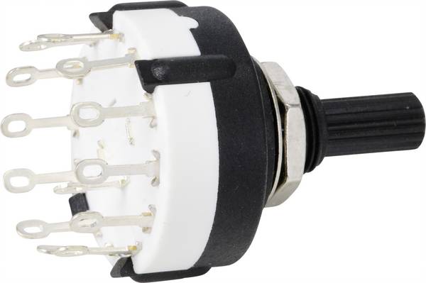 TRU COMPONENTS TC-9415592 SR26A4-1X12-18F20 Drehschalter 250 V 150 mA 12 x 30 ° 1 St.