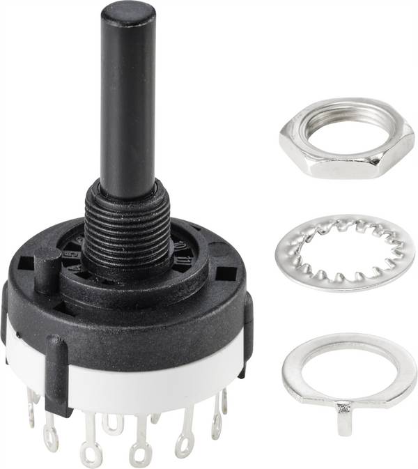TRU COMPONENTS TC-9415604 SR26A4-4-3-R-29 Drehschalter 250 V 150 mA 12 x 30 ° 1 St.