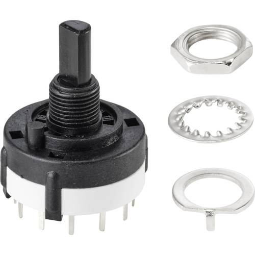 TRU COMPONENTS TC-9415612 SR26B4-2X6-7-20 Drehschalter 250 V 150 mA 12 x 30 ° 1 St.