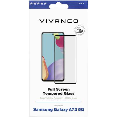 Vivanco 2,5D Full Screen 62436 Displayschutzglas Passend für Handy-Modell: Galaxy A72 5G 1 St.