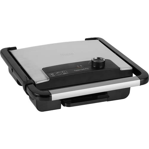 Princess 01.112425.01.001 Elektro Panini Grill Antihaftbeschichtung, Kontrollleuchte, klappbar Schwarz