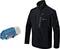 Schwarze Bosch-Jacke mit Logo auf der Brust, daneben ein Bosch-Gerät mit USB-Anschluss.
