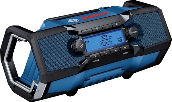 Bosch Professional GPB 18V-2 C Baustellenradio UKW Bluetooth®, AUX spritzwassergeschützt Mehrfarbig